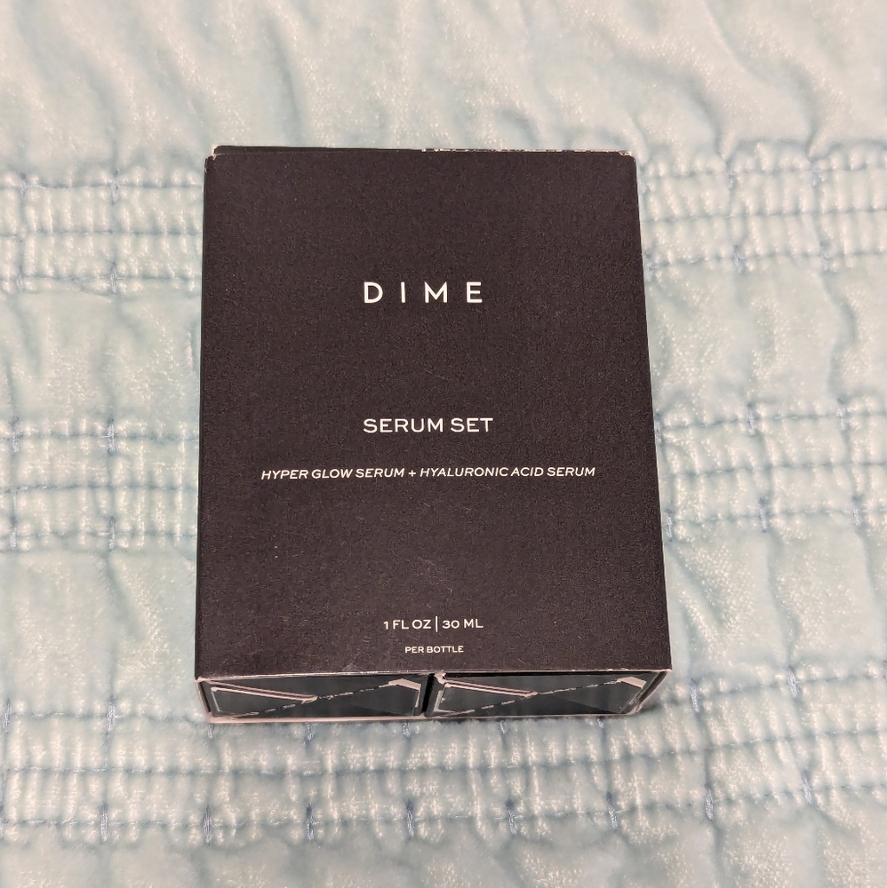 Dime hyper glow and hyaluronic acid serum set